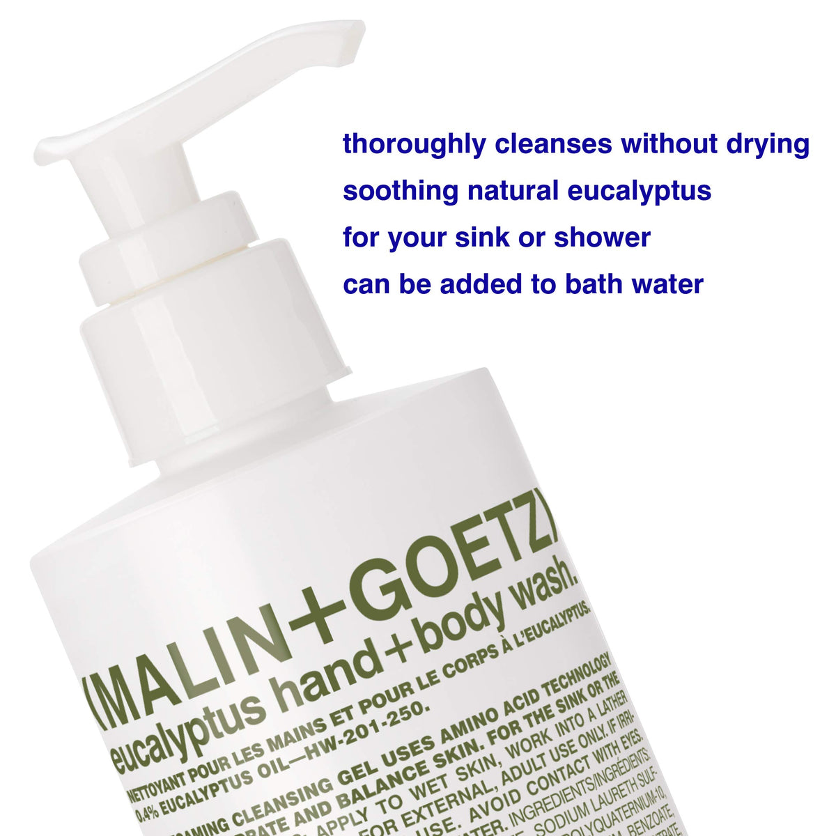 MALIN+GOETZ Eucalyptus Hand + Body Wash 8.5 fl oz back view