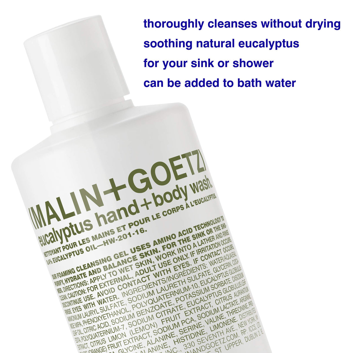 MALIN+GOETZ Eucalyptus Hand + Body Wash back view
