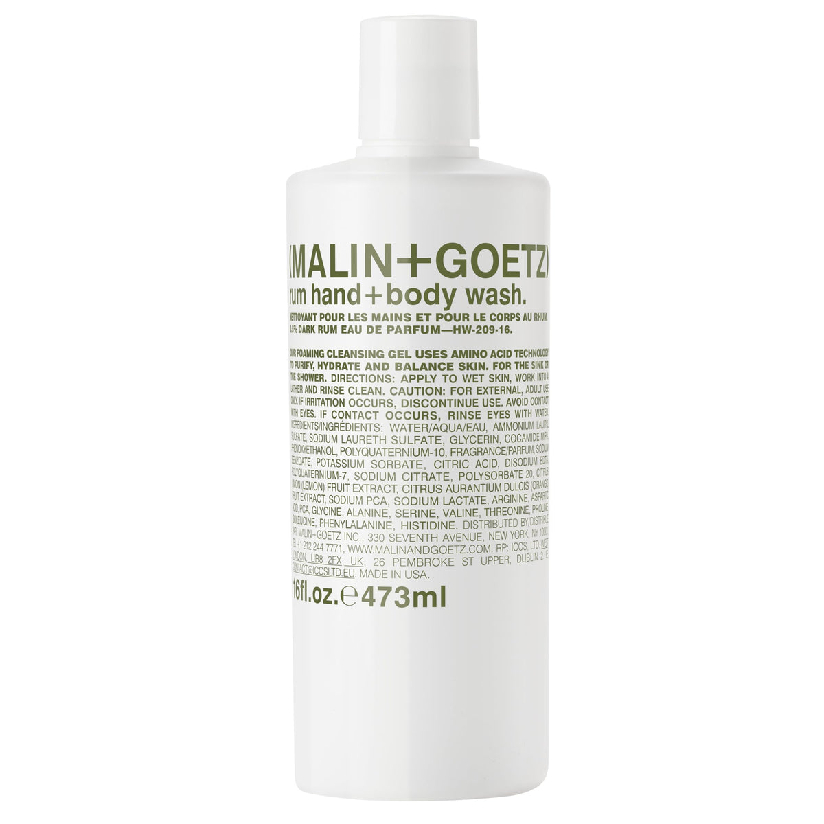 MALIN+GOETZ Rum Hand + Body Wash 16 fl oz front view