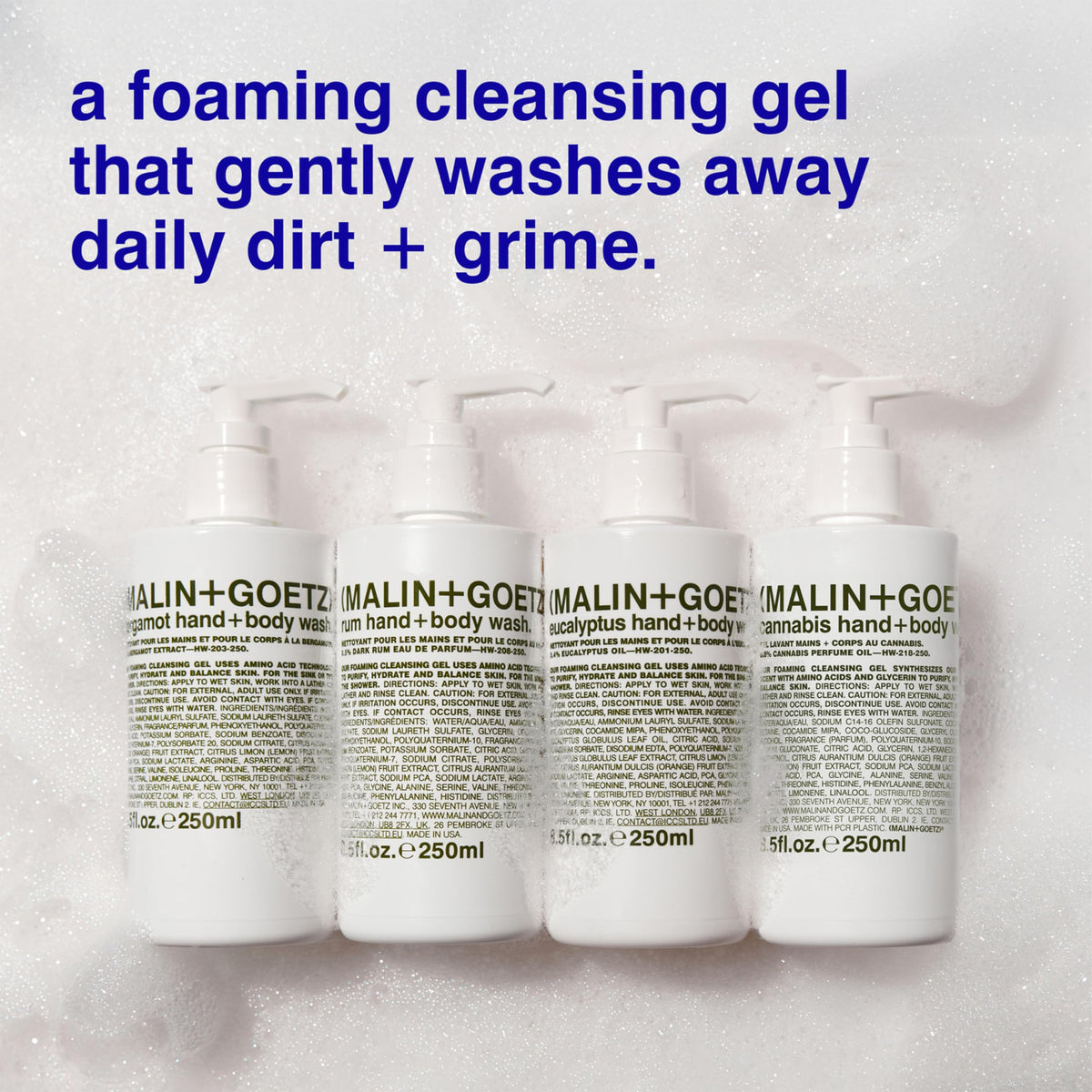 MALIN+GOETZ Rum Hand + Body Wash 8.5 fl oz side view