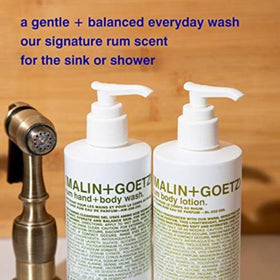 MALIN+GOETZ Rum Hand + Body Wash packaging details