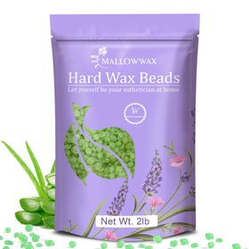 Mallowwax 2LB Aloe Hard Wax Beads front view