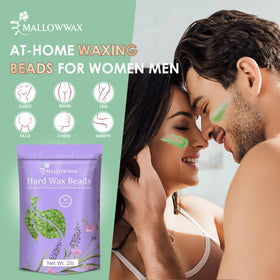 Mallowwax Aloe Hard Wax Beads for facial hair removal