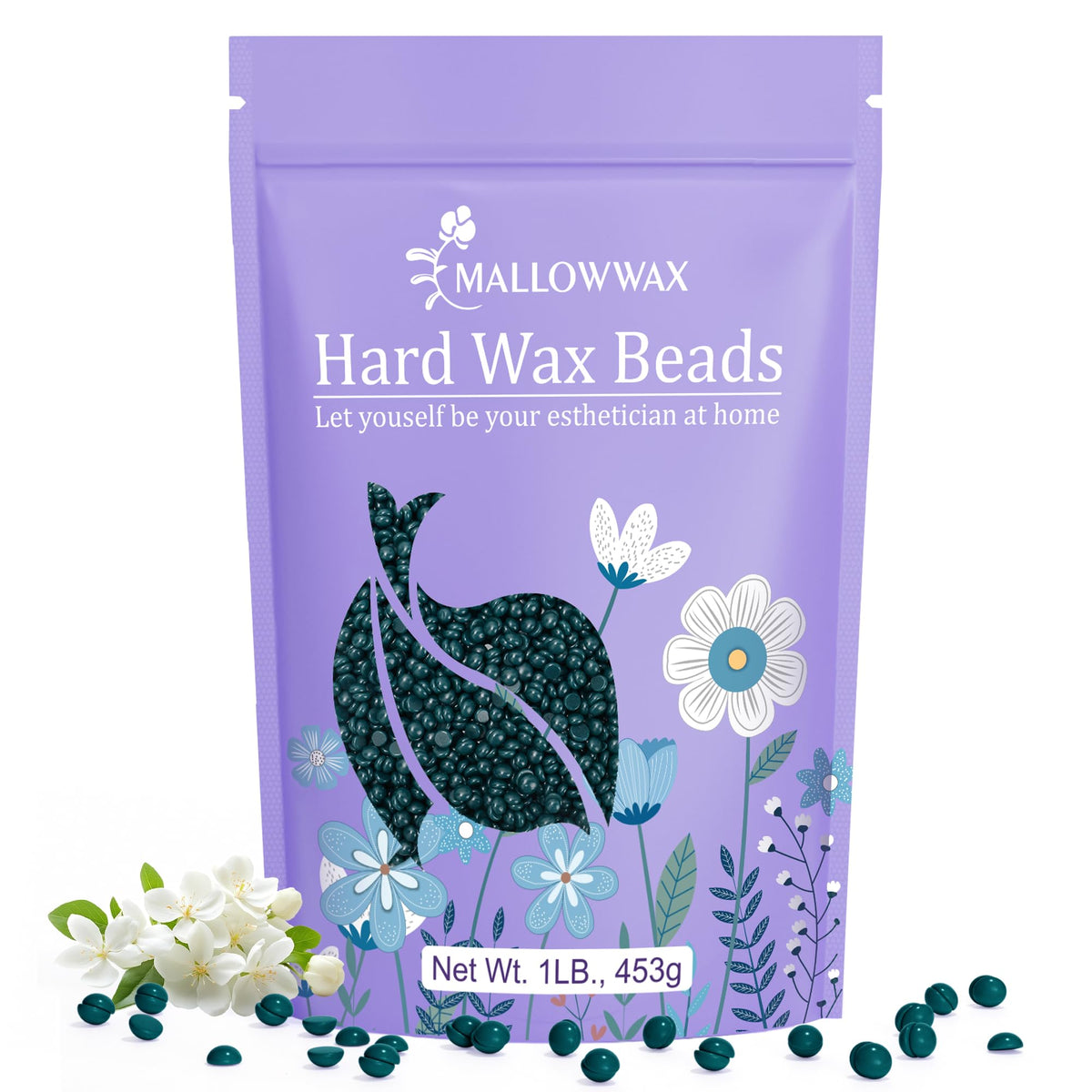 Mallowwax Hard Wax Beads 1lb package front view