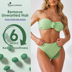 Mallowwax Hard Wax Beads application on skin