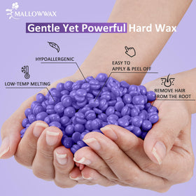Mallowwax hard wax beads for full body use
