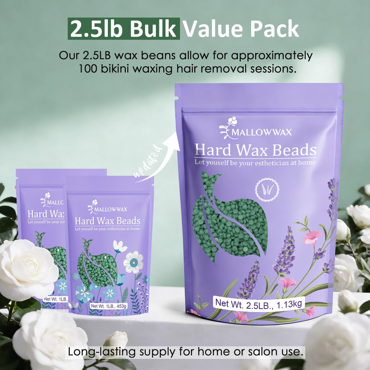 Mallowwax Hard Wax Beads for underarm hair removal