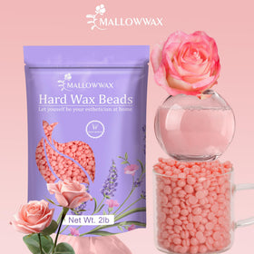 Mallowwax Hard Wax Beads in a spa setting