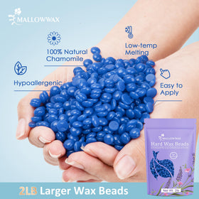 Mallowwax Hard Wax Beads used in a salon setting