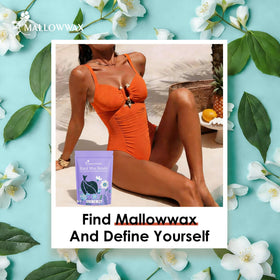 Mallowwax Hard Wax Beads used on legs