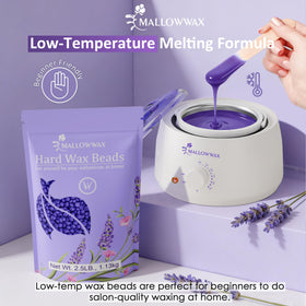 Mallowwax hard wax beads with lavender scent