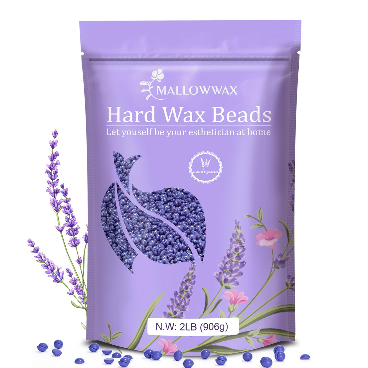 Mallowwax Lavender Wax Beads 2LB front view