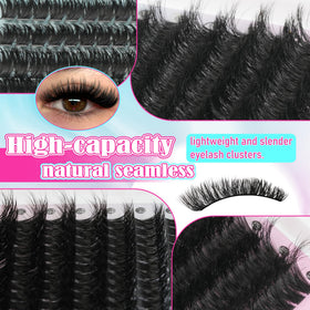 Mamzy Luxe lash clusters displayed in packaging