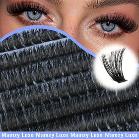 Mamzy Luxe Lash Clusters in a beauty routine