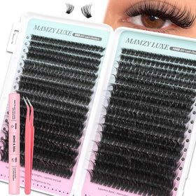 Mamzy Luxe lash clusters showing fluffy finish