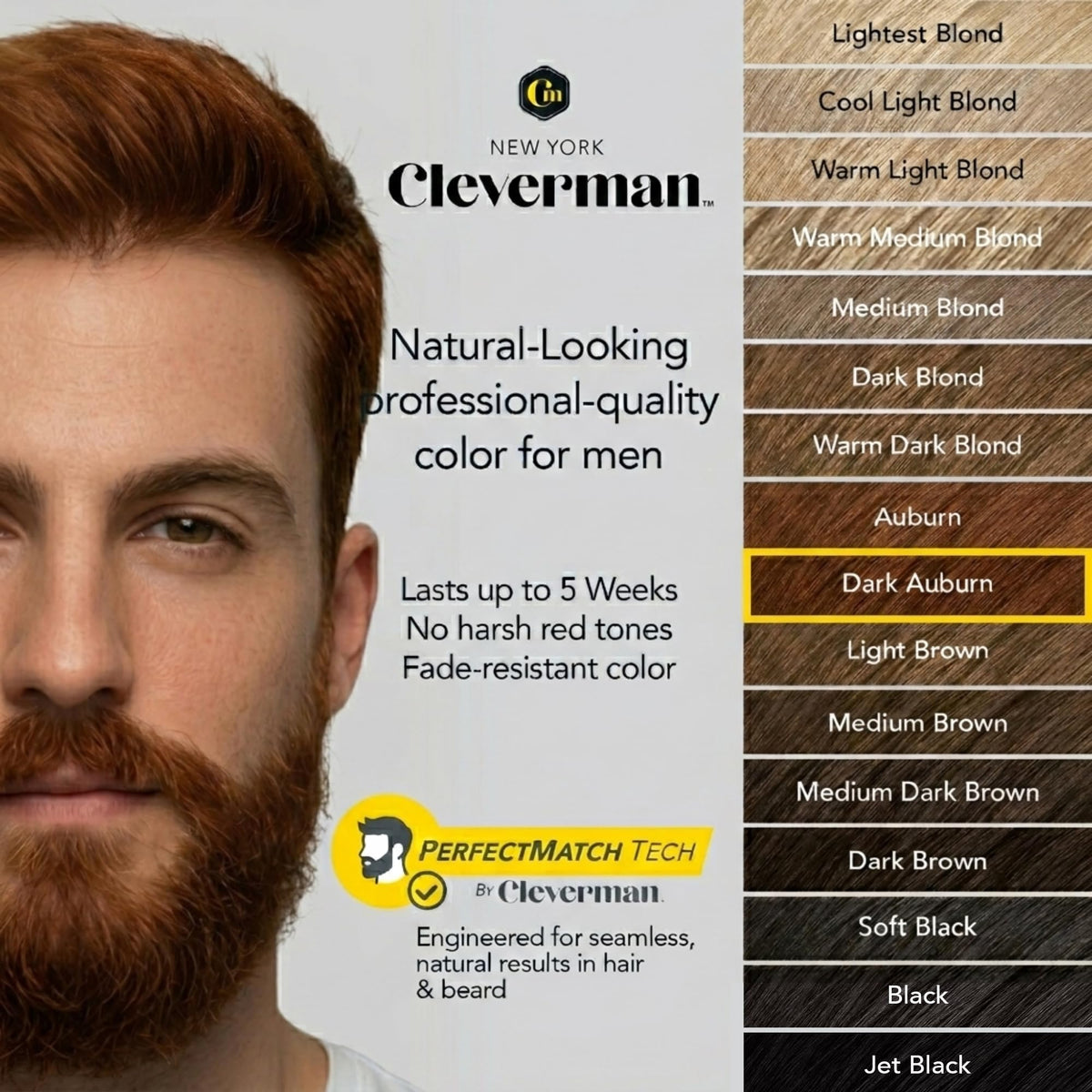 Man applying CLEVERMAN Hair Dye in bathroom