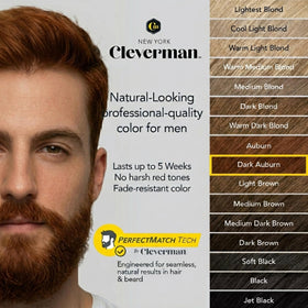 Man applying CLEVERMAN Hair Dye in bathroom