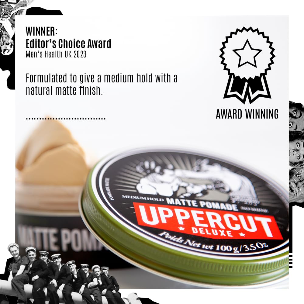 Man styling hair with UPPERCUT DELUXE Matte Pomade