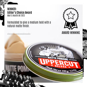 Man styling hair with UPPERCUT DELUXE Matte Pomade