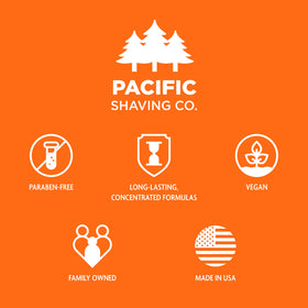 Man using Pacific Shaving Company Caffeinated Shaving Cream