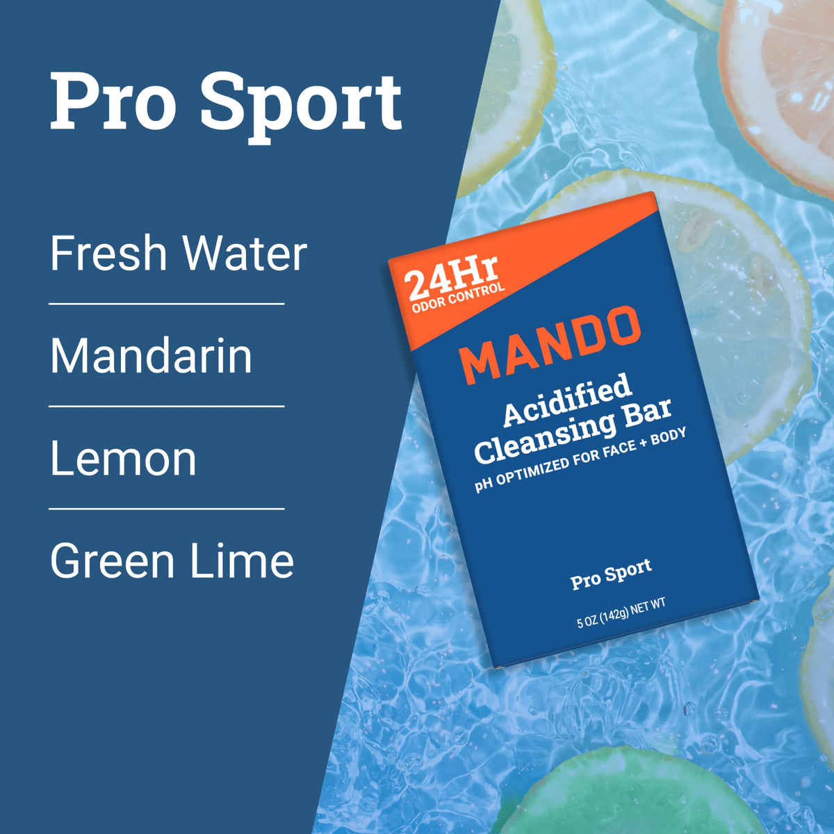 Mando Acidified Cleansing Bar close-up showing details