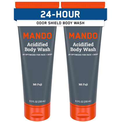 Mando Body Wash 2pk front view with Mt Fuji scent