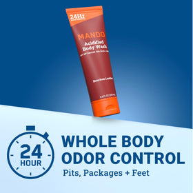 Mando Body Wash 8.5 oz Bourbon scent back view