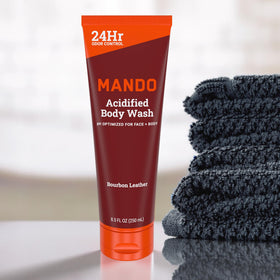 Mando Body Wash 8.5 oz Bourbon scent packaging