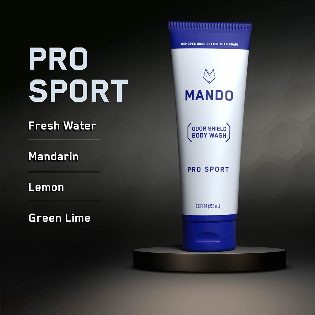 Mando Body Wash 8.5 oz side view