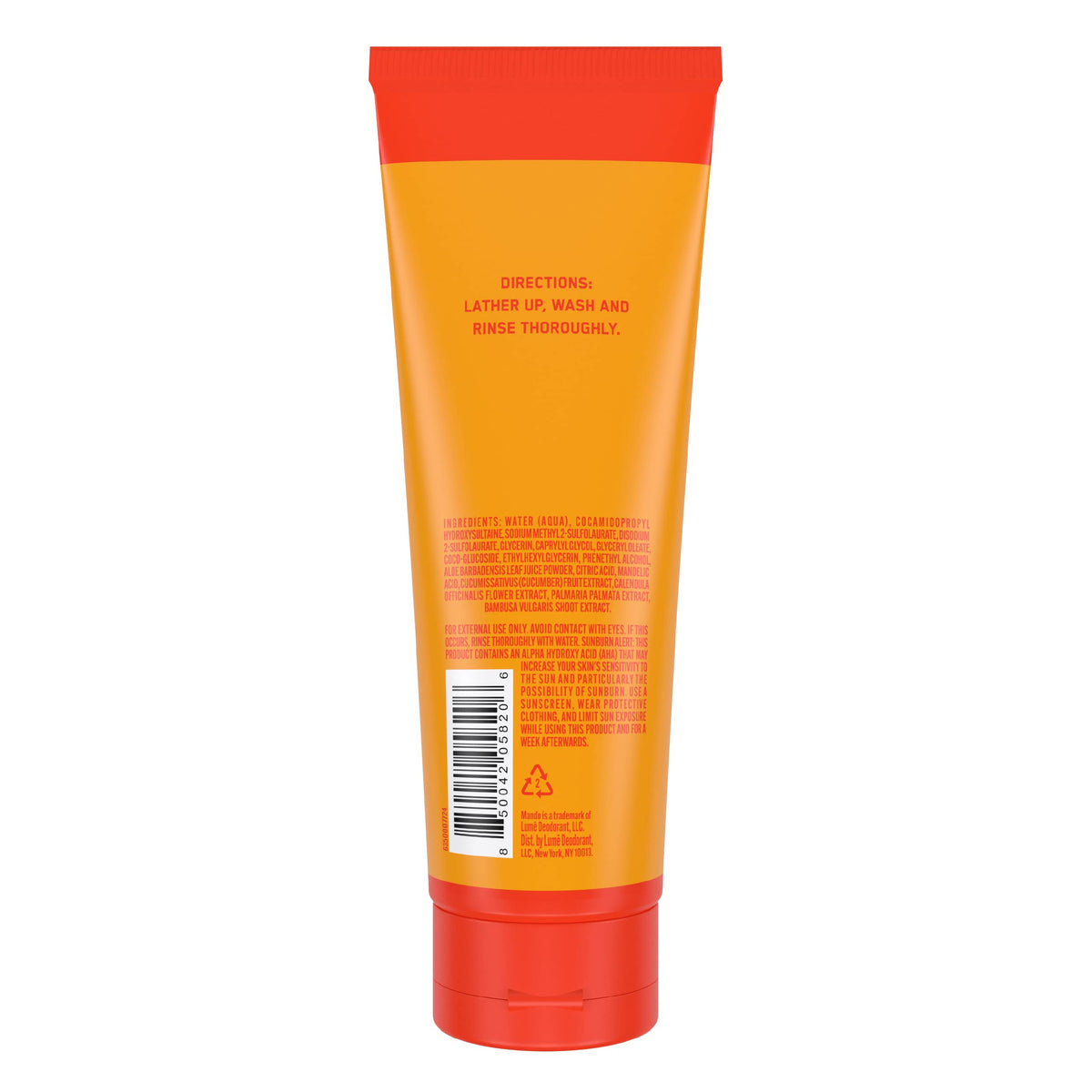 Mando Body Wash Bourbon 8.5 oz back view