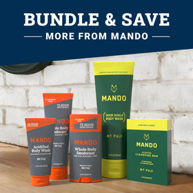 Mando Body Wash with Mando Whole Body Deodorant and Wipes