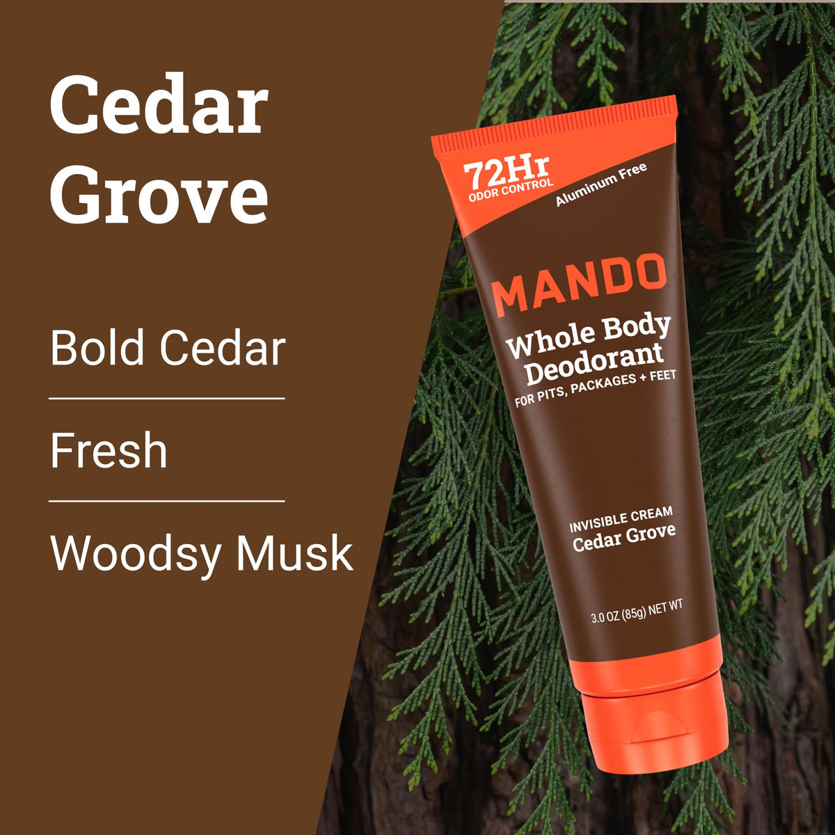 Mando deodorant application on skin