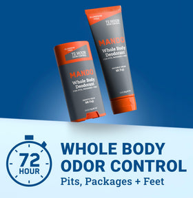 Mando deodorant bundle packaging with tube and stick