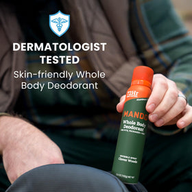 Mando deodorant can with packaging details
