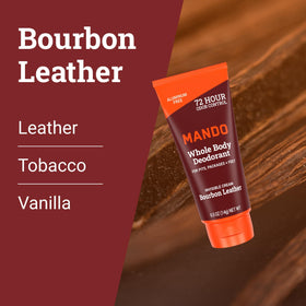 Mando deodorant cream tube with product texture visible