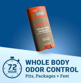 Mando deodorant packaging side view