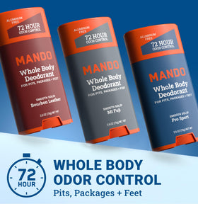 Mando deodorant solid stick packaging