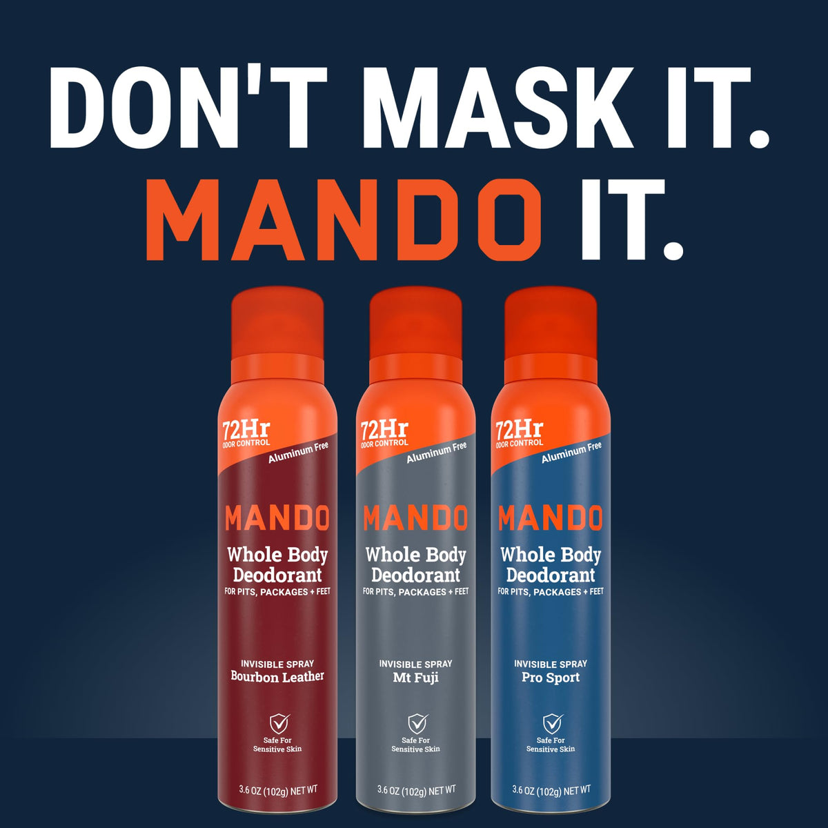 Mando deodorant spray can top view