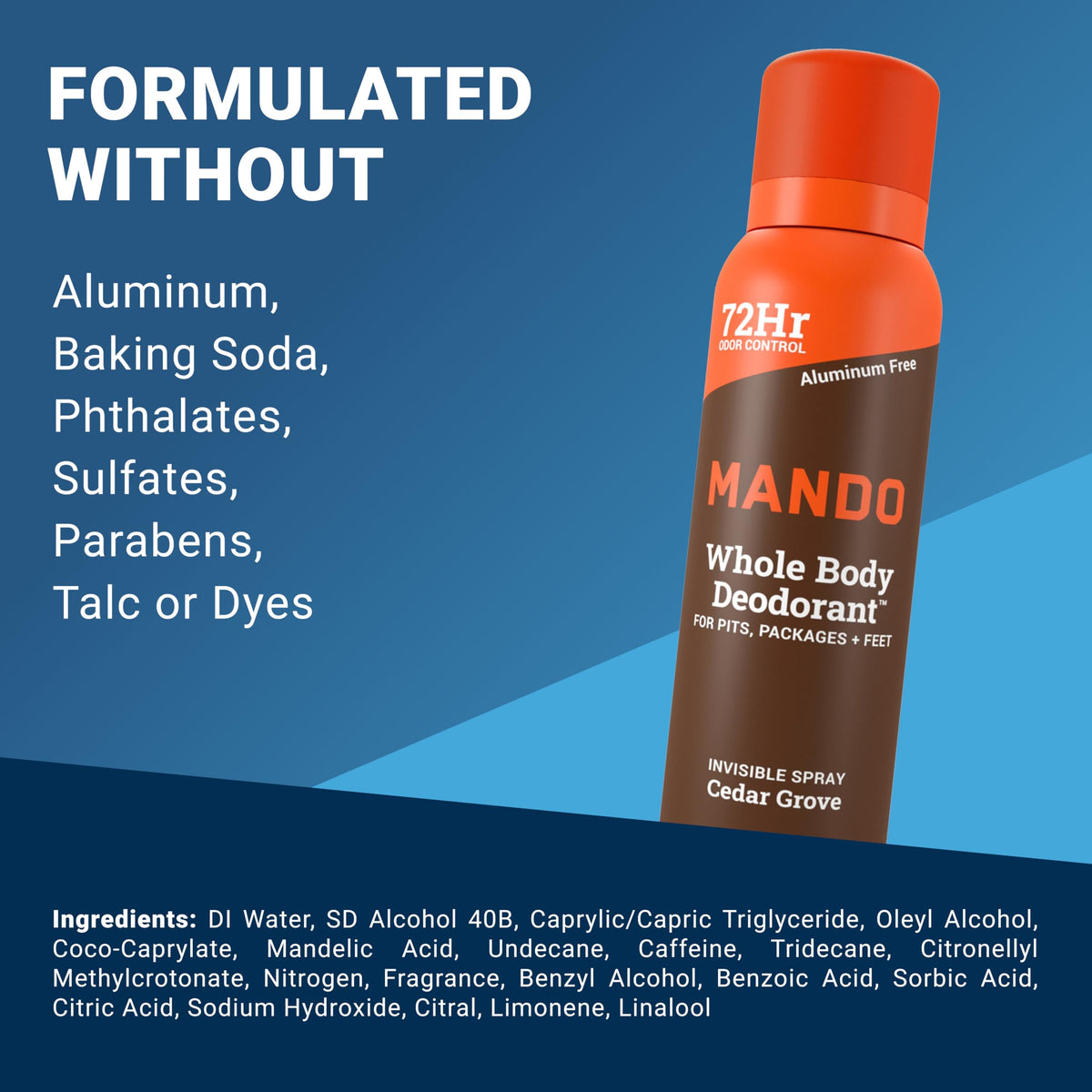 Mando deodorant spray cap close-up