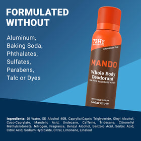 Mando deodorant spray cap close-up