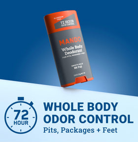 Mando deodorant stick packaging side view