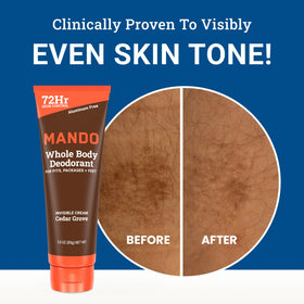 Mando deodorant tube with cap off