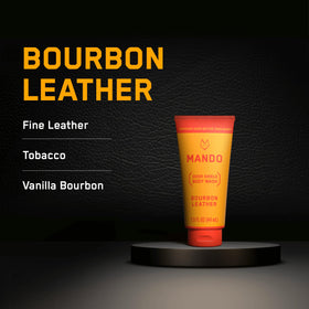 Mando Mini Body Wash packaging side view