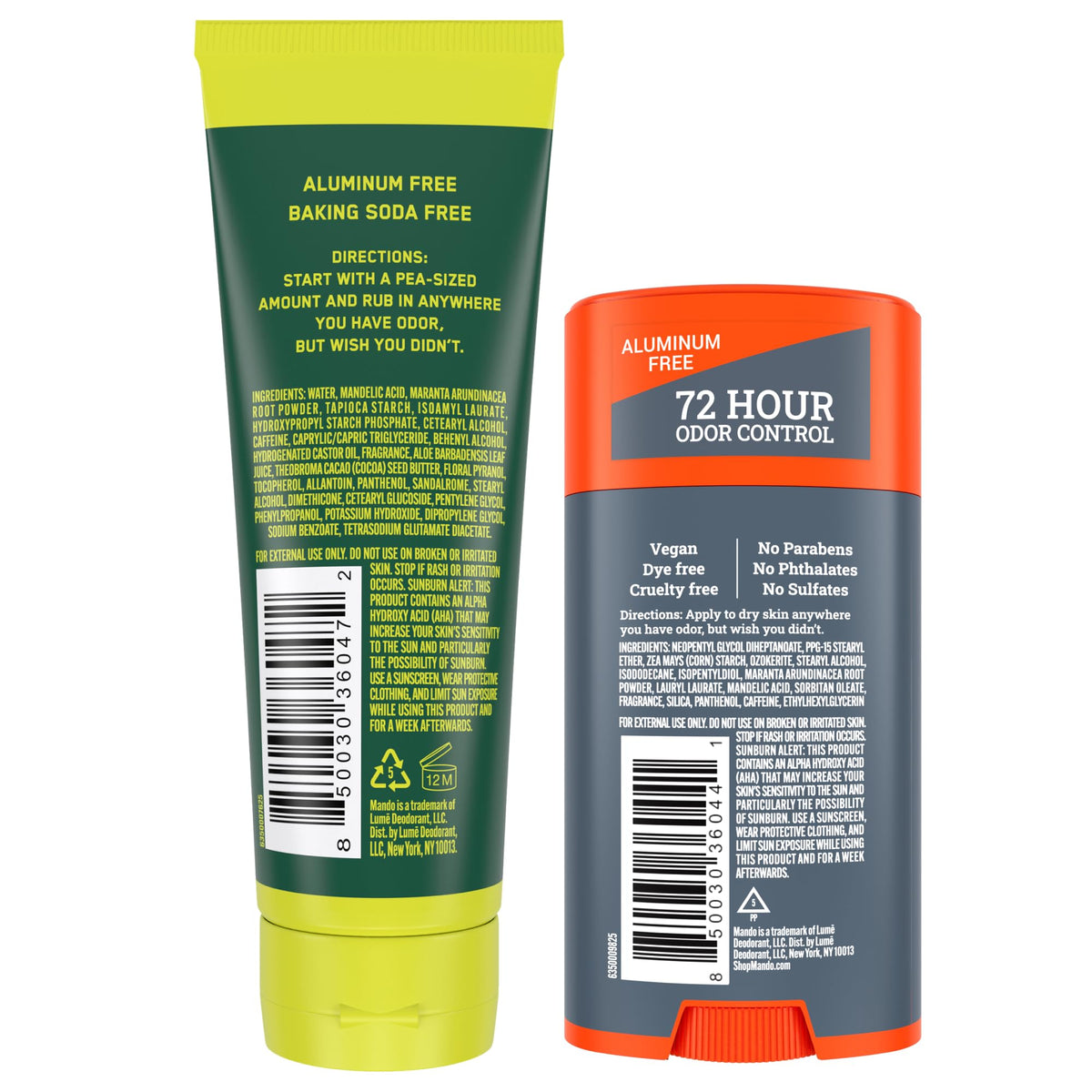 Mando solid stick deodorant showing twist-up mechanism
