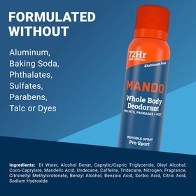 Mando Whole Body Deodorant application on skin