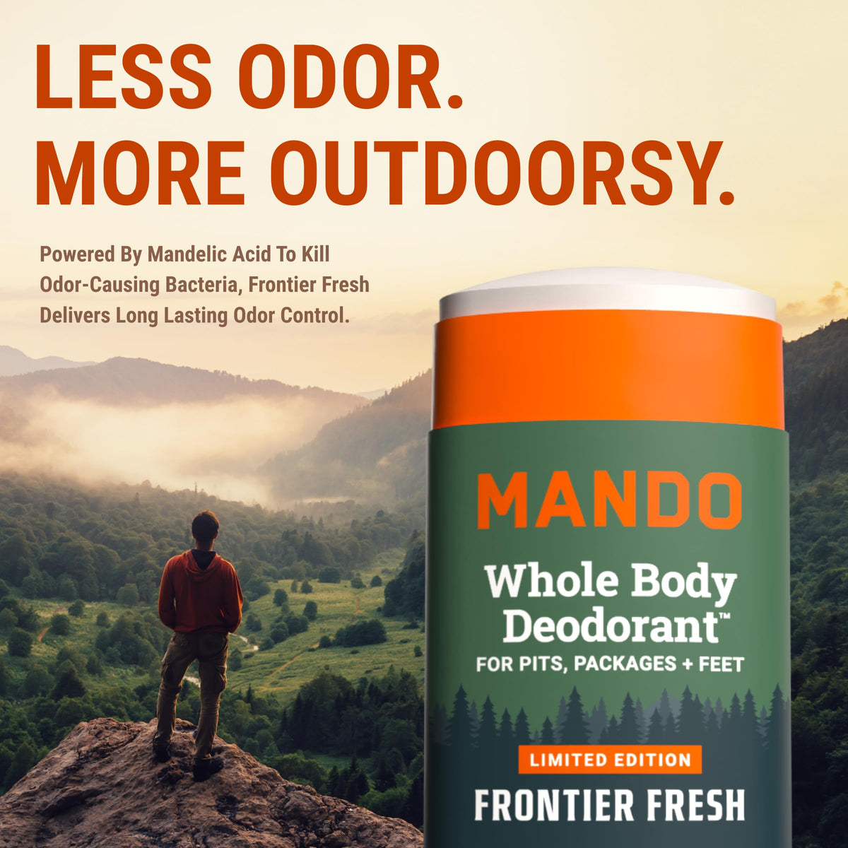 Mando Whole Body Deodorant application on skin
