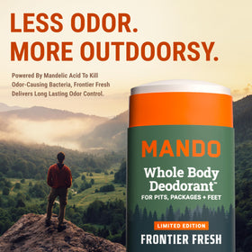 Mando Whole Body Deodorant application on skin