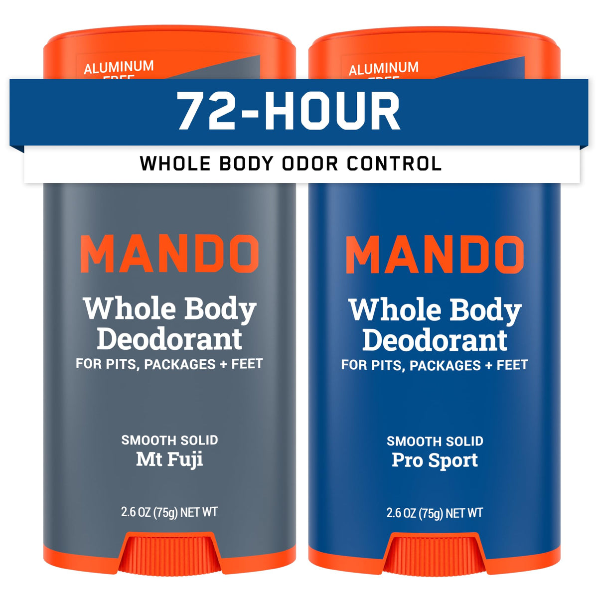 Mando Whole Body Deodorant for Men 2.6 oz solid stick front view
