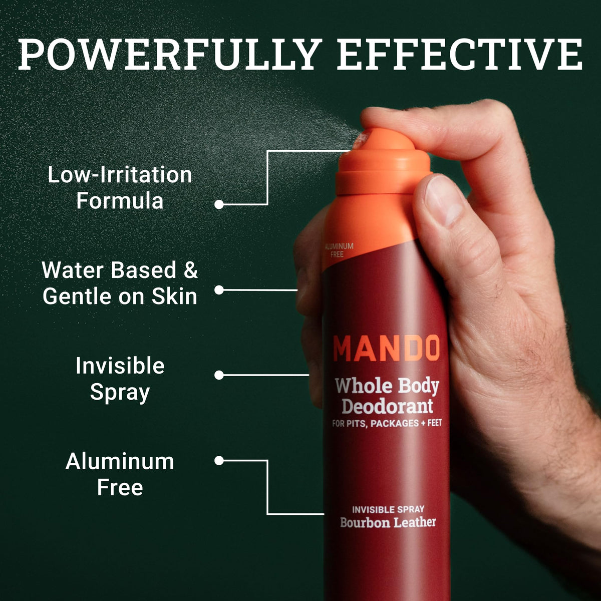 Mando Whole Body Deodorant for Men 3.6 oz Can Packaging
