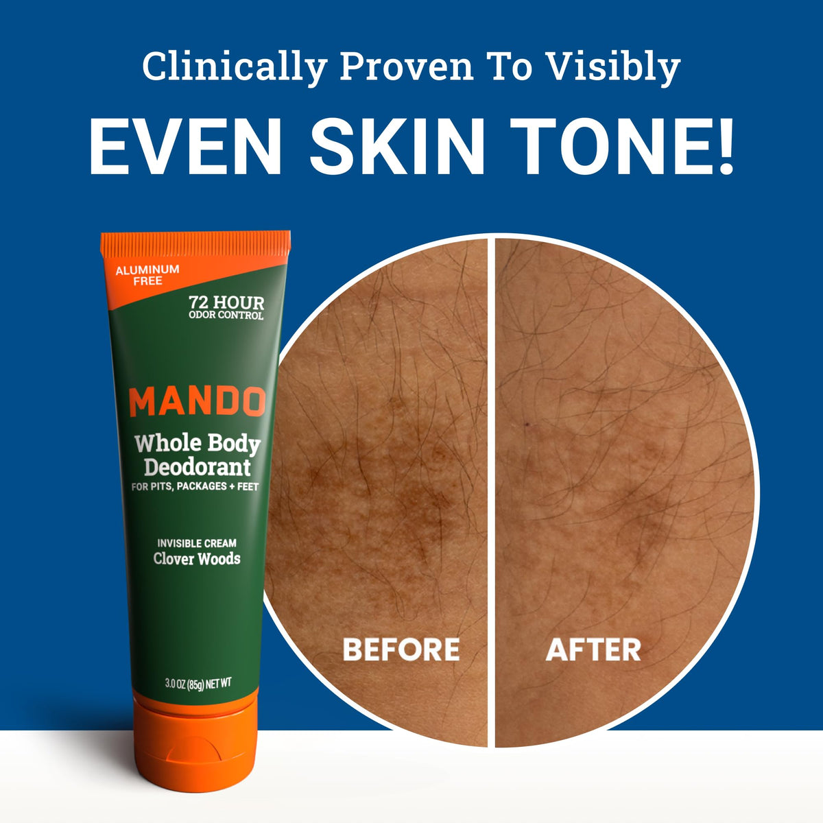 Mando Whole Body Deodorant for Men application on skin